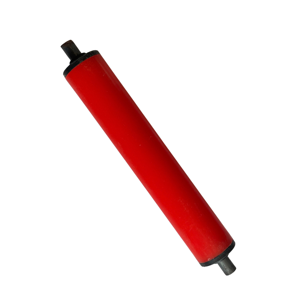 Red roller for a UPVC double head cutting machine