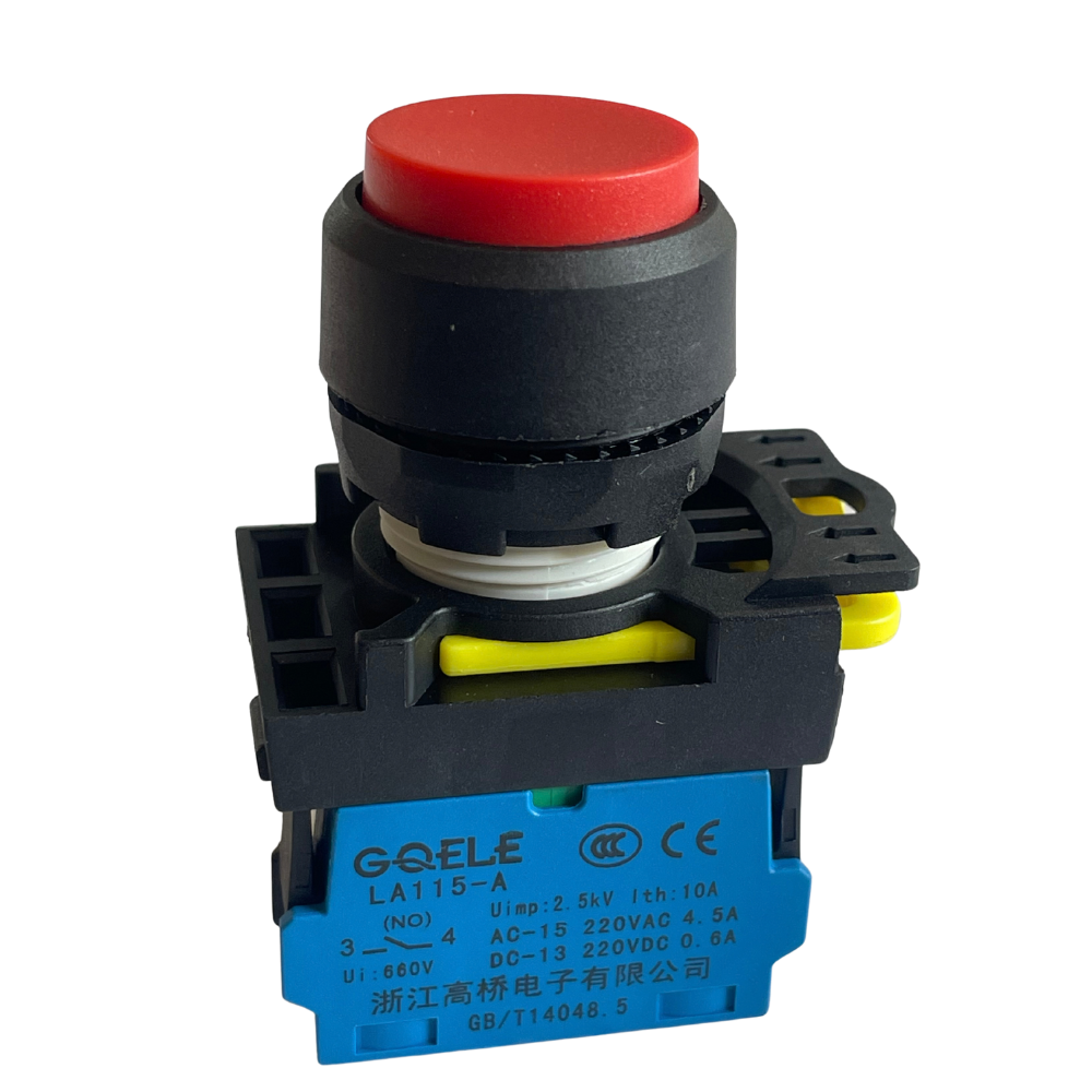 Red On/Off Switch for a UPVC machine